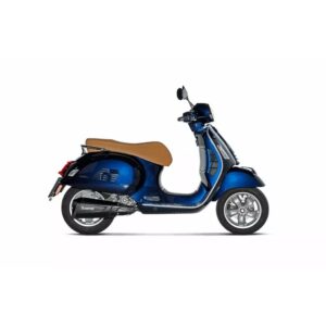 Silencieux Akrapovic noir avec manchon inox et embout conique en carbone