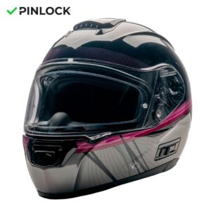 Casque intégral DXR OPTIMUS Cherry-Blossom avec écran clair et pare-soleil interne