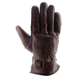 Gants chauffants Helstons NELLY EVO en cuir avec manchette longue et commande intégrée