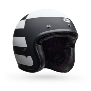 Casque jet Bell CUSTOM 500 avec intérieur matelassé et clips de visière