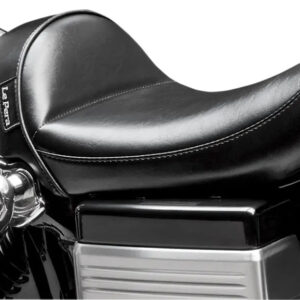 Selle Le Pera Stubs Cafe basse en vinyle noir pour Harley-Davidson Dyna