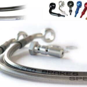 Durite de frein Tecnium Speedbrakes avec gaine carbone et raccords argent