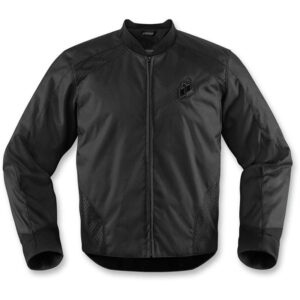 Blouson Icon Overlord Stealth noir en taille 2XL avec doublure thermique amovible