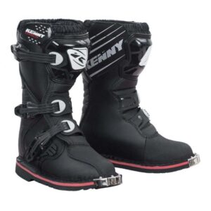 Bottes cross enfant Kenny Track Kid noires avec trois boucles réglables