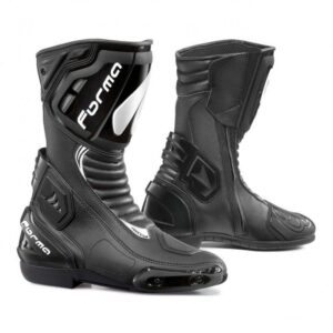 Bottes Forma FRECCIA noires en cuir et microfibre, style racing