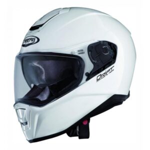 Casque intégral Caberg Drift blanc avec visière Pinlock et écran solaire rétractable