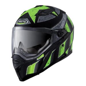 Casque Caberg Stunt Steez intégral noir mat et jaune à double visière
