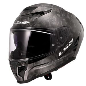 Casque intégral LS2 FF807 en carbone avec écran clair et pare-soleil intégré