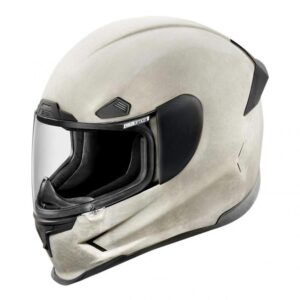 Casque Icon Airframe Pro Construct blanc, écran anti-buée et intérieur en tissu anti-transpirant