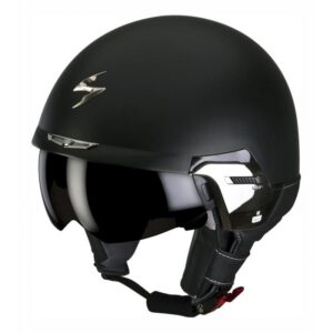 Casque jet Scorpion EXO-100 PADOVA II noir mat avec visière amovible