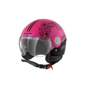 Casque jet Shark SK Prima Volta mat violet noir et blanc, taille XL
