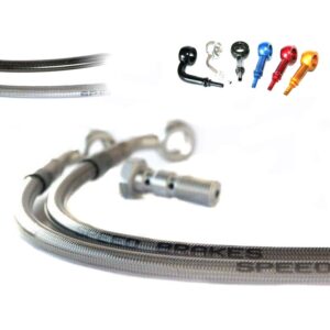 Kit durite de frein Tecnium avec tresse inox et raccords titane