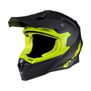 Casque cross MAXXE Sludge noir avec visière réglable et coque polycarbonate