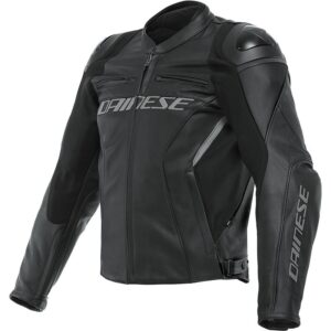 Blouson Dainese Racing 4 en cuir noir avec protections aux épaules
