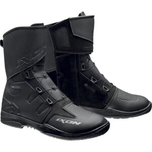 Bottes IXON KASSIUS noires avec fermeture ATOP et renforts pour la route