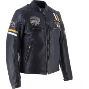 Blouson Helstons Von Dutch Race Now en cuir avec gilet amovible