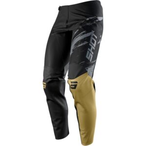 Pantalon cross SHOT DRAW or avec empiècements en cuir et zones extensibles