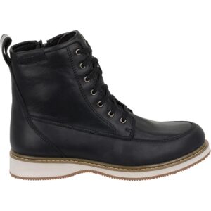 Bottes moto SEGURA LINVINGSTON noires en cuir avec fermeture latérale