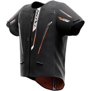 Gilet airbag IXON IX-AIRBAG U05 noir et orange avec panneaux ventilés