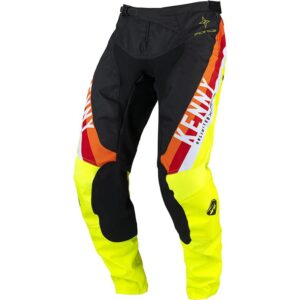 Pantalon cross KENNY FORCE noir et jaune avec coupe préformée