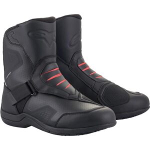 Bottes Alpinestars Ridge V2 Waterproof noires avec fermeture éclair et sangle de serrage