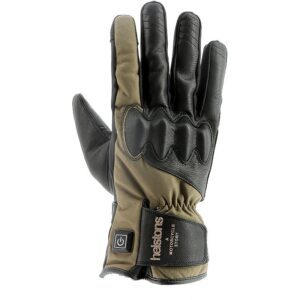 Gants chauffants Helstons Curtis Heating en cuir avec coque carbone et manchette