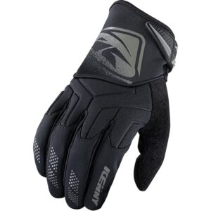 Gants cross KENNY STORM noirs avec dessus en néoprène et pouce en Terry