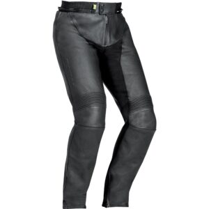 Pantalon cuir IXON Hawk Pant noir avec protections aux hanches et genoux