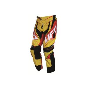 Pantalon cross UFO Voltage jaune et rouge proposé en taille 36