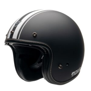 Casque jet DXR ELEMENT STRIPE avec écran fumé et coque ABS injecté