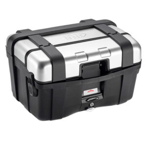 Top case Givi Trekker à finition aluminium avec ouverture supérieure