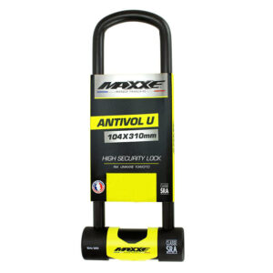 Antivol U MAXXE 104 X 310 avec anse gainée et serrure tubulaire.