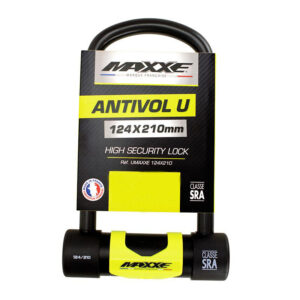 Antivol U MAXXE 124 X 210 avec anse gainée et coque plastique