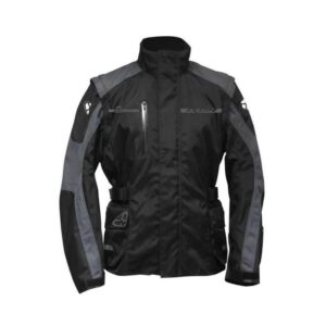 Veste textile IXON Technic noire et grise pour homme avec col droit